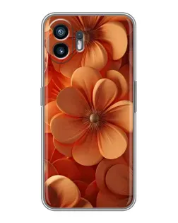 Чохол для TCL K70 з картинкою «Помаранчева макро квітка»