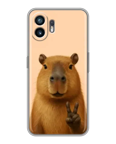 Чехол для TCL K70 с картинкой «Капибара виктория»