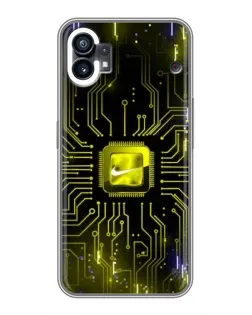 Чехол для TCL NxtPaper 70 Pro с картинкой «Nike — золотая искра»