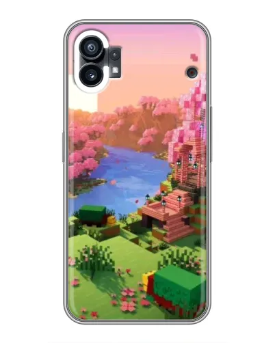 Чехол для TCL NxtPaper 70 Pro с картинкой «Розовое дерево Minecraft»