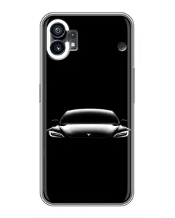 Чохол для TCL NxtPaper 70 Pro з картинкою «Фари Tesla Night»