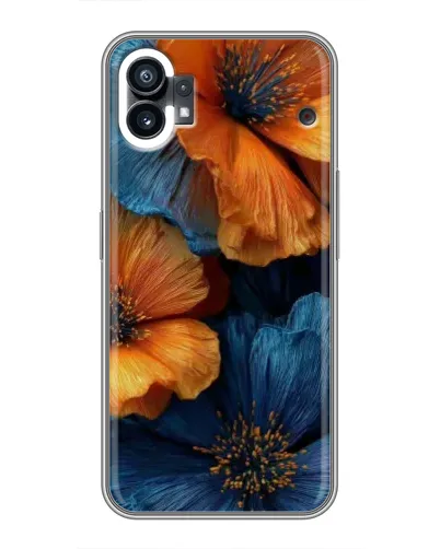 Чехол для TCL NxtPaper 70 Pro с картинкой «Яркая сине-оранжевая флора» Чехол для TCL NxtPaper 70 Pro с картинкой «Яркая сине-оранжевая флора»