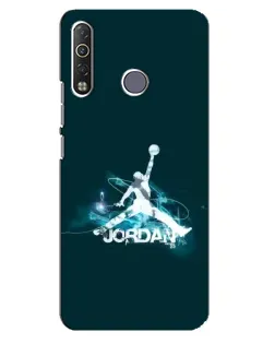 Чохол для TECNO Camon 12 Air CC6 з картинкою «Jordan Blue Fire» Чохол для TECNO Camon 12 Air CC6 з картинкою «Jordan Blue Fire»