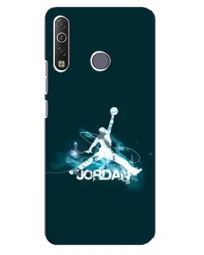 Чохол для TECNO Camon 12 Air CC6 з картинкою «Jordan Blue Fire»