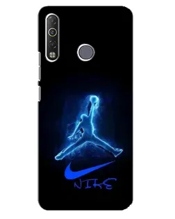 Чохол для TECNO Camon 12 Air CC6 з картинкою «Jordan Neon Blue» Чохол для TECNO Camon 12 Air CC6 з картинкою «Jordan Neon Blue»