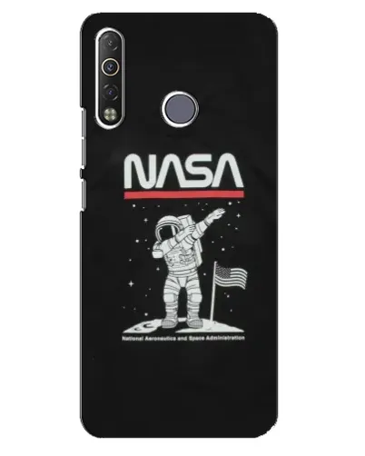 Чехол для TECNO Camon 12 Air CC6 с картинкой «NASA — шагаем по Луне»