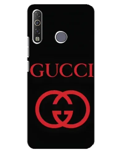 Чехол для TECNO Camon 12 Air CC6 с картинкой «Gucci — красный логотип»