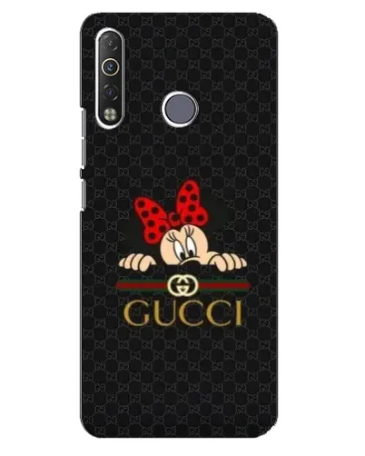 Чехол для TECNO Camon 12 Air CC6 с картинкой «Минни Маус Gucci — черный»