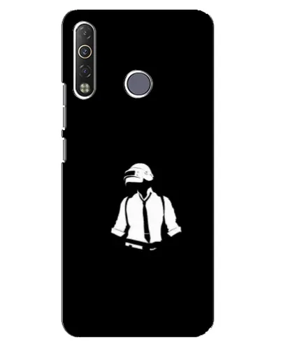 Чехол для TECNO Camon 12 Air CC6 с картинкой «PUBG — белый шлем»