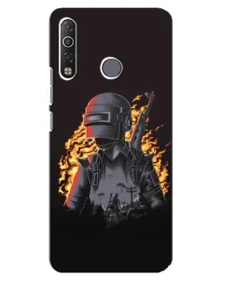 Чехол для TECNO Camon 12 Air CC6 с картинкой «PUBG — огненный силуэт» Чехол для TECNO Camon 12 Air CC6 с картинкой «PUBG — огненный силуэт»