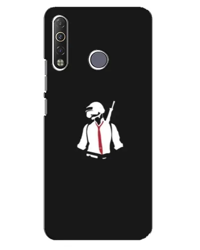Чехол для TECNO Camon 12 Air CC6 с картинкой «PUBG — силуэт воина»