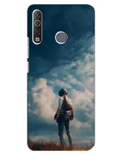Чехол для TECNO Camon 12 Air CC6 с картинкой «Герой PUBG на скале» Чехол для TECNO Camon 12 Air CC6 с картинкой «Герой PUBG на скале»