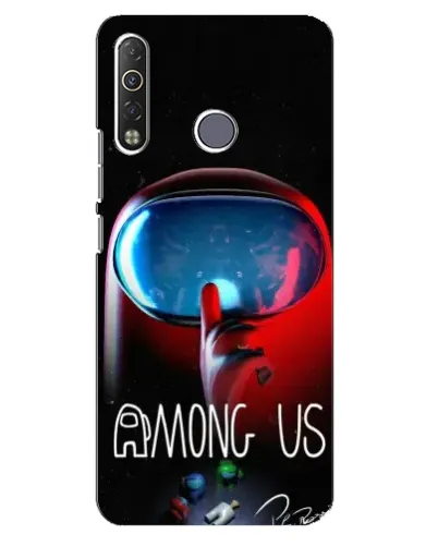 Чехол для TECNO Camon 12 Air CC6 с картинкой «Красный импостер — макро»