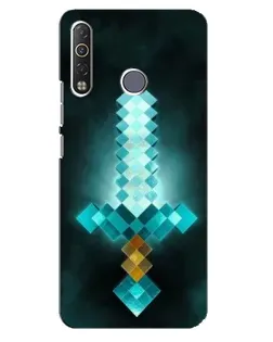Чохол для TECNO Camon 12 Air CC6 з картинкою «Алмазний меч неон»