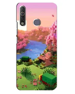Чохол для TECNO Camon 12 Air CC6 з картинкою «Рожеве дерево Minecraft»