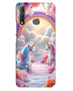 Чехол для TECNO Camon 12 Air CC6 с картинкой «Радуга и единороги»