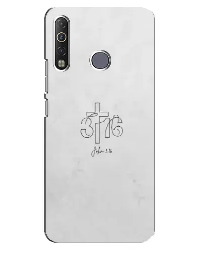 Чехол для TECNO Camon 12 Air CC6 с картинкой «Иоанна 3:16 Крест»