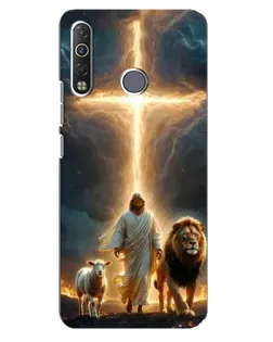 Чехол для TECNO Camon 12 Air CC6 с картинкой «Лев Иуды и Свет» Чехол для TECNO Camon 12 Air CC6 с картинкой «Лев Иуды и Свет»