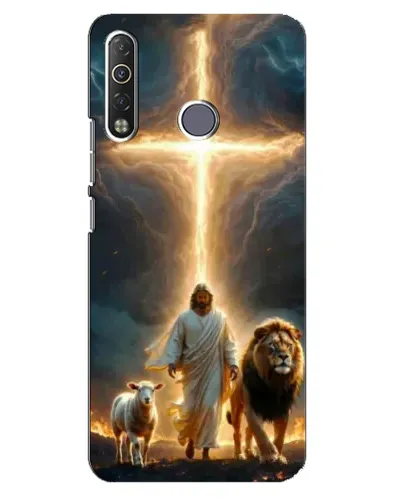 Чехол для TECNO Camon 12 Air CC6 с картинкой «Лев Иуды и Свет»