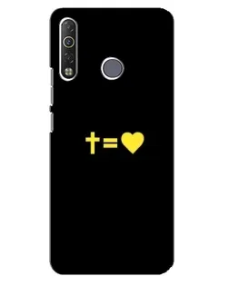 Чехол для TECNO Camon 12 Air CC6 с картинкой «Сердце и Крест»
