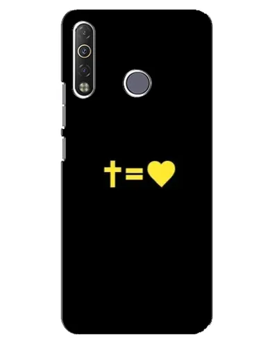 Чехол для TECNO Camon 12 Air CC6 с картинкой «Сердце и Крест»