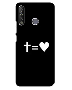 Чехол для TECNO Camon 12 Air CC6 с картинкой «Крест и Сердце»