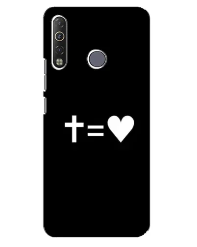 Чехол для TECNO Camon 12 Air CC6 с картинкой «Крест и Сердце»