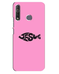 Чехол для TECNO Camon 12 Air CC6 с картинкой «Розовый символ  Jesus»