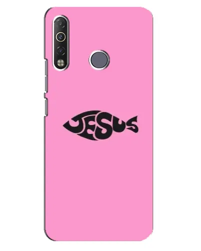 Чехол для TECNO Camon 12 Air CC6 с картинкой «Розовый символ  Jesus»