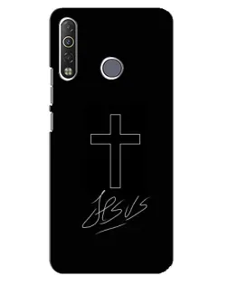 Чехол для TECNO Camon 12 Air CC6 с картинкой «Графический крест Jesus» Чехол для TECNO Camon 12 Air CC6 с картинкой «Графический крест Jesus»