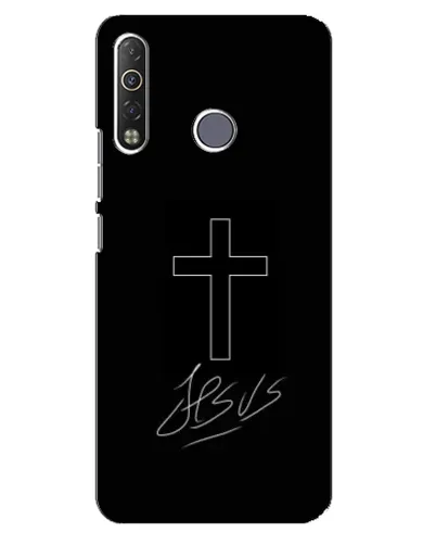 Чехол для TECNO Camon 12 Air CC6 с картинкой «Графический крест Jesus» Чехол для TECNO Camon 12 Air CC6 с картинкой «Графический крест Jesus»
