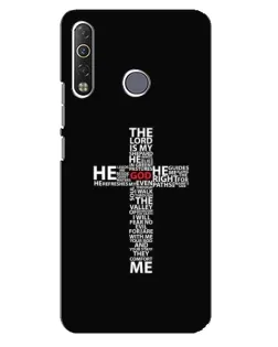 Чехол для TECNO Camon 12 Air CC6 с картинкой «Текстовый крест» Чехол для TECNO Camon 12 Air CC6 с картинкой «Текстовый крест»