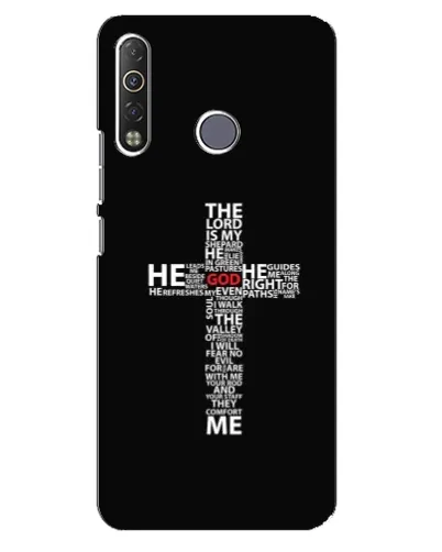 Чехол для TECNO Camon 12 Air CC6 с картинкой «Текстовый крест» Чехол для TECNO Camon 12 Air CC6 с картинкой «Текстовый крест»