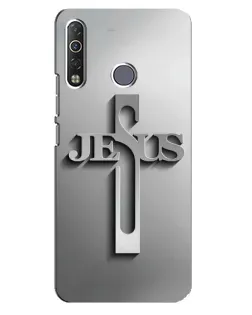 Чехол для TECNO Camon 12 Air CC6 с картинкой «Металлический крест Jesus» Чехол для TECNO Camon 12 Air CC6 с картинкой «Металлический крест Jesus»