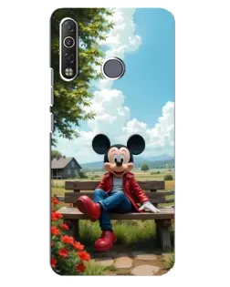 Чехол для TECNO Camon 12 Air CC6 с картинкой «Микки на скамейке»
