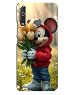 Чехол для TECNO Camon 12 Air CC6 с картинкой «Микки с тюльпанами»