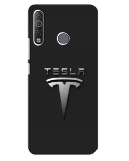 Чехол для TECNO Camon 12 Air CC6 с картинкой «Стальной логотип Tesla» Чехол для TECNO Camon 12 Air CC6 с картинкой «Стальной логотип Tesla»