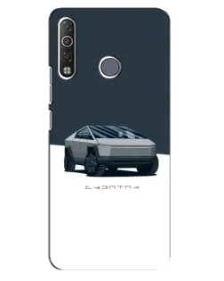 Чехол для TECNO Camon 12 Air CC6 с картинкой «Серебристый Cybertruck Tesla» Чехол для TECNO Camon 12 Air CC6 с картинкой «Серебристый Cybertruck Tesla»