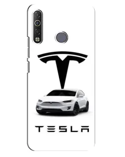 Чехол для TECNO Camon 12 Air CC6 с картинкой «Tesla White Style» Чехол для TECNO Camon 12 Air CC6 с картинкой «Tesla White Style»