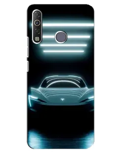 Чехол для TECNO Camon 12 Air CC6 с картинкой «Tesla в неоне» Чехол для TECNO Camon 12 Air CC6 с картинкой «Tesla в неоне»