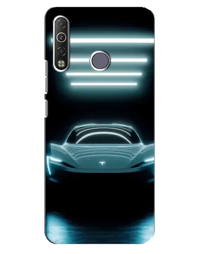 Чехол для TECNO Camon 12 Air CC6 с картинкой «Tesla в неоне» Чехол для TECNO Camon 12 Air CC6 с картинкой «Tesla в неоне»