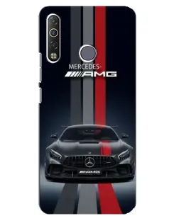 Чехол для TECNO Camon 12 Air CC6 с картинкой «Mercedes — белый карбон»
