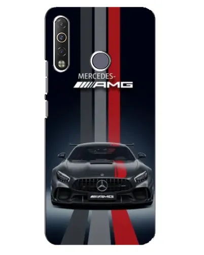 Чехол для TECNO Camon 12 Air CC6 с картинкой «Mercedes — белый карбон»