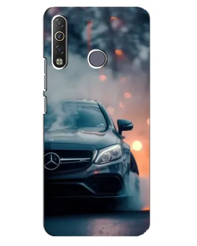 Чехол для TECNO Camon 12 Air CC6 с картинкой «Mercedes — ночной город»