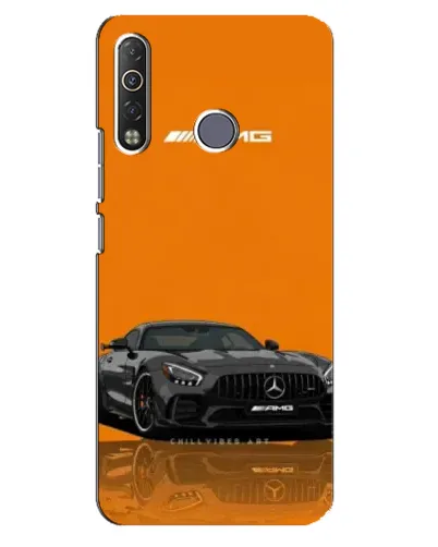 Чехол для TECNO Camon 12 Air CC6 с картинкой «Оранжевый Mercedes AMG»
