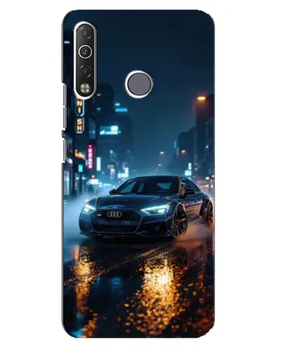 Чехол для TECNO Camon 12 Air CC6 с картинкой «Ночной город и Audi»