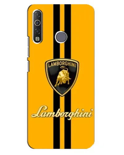 Чохол для TECNO Camon 12 Air CC6 з картинкою «Lamborghini Stripe жовтий»