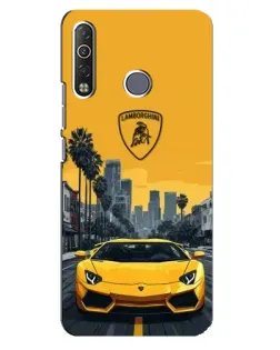 Чохол для TECNO Camon 12 Air CC6 з картинкою «Жовтий Lamborghini місто» Чохол для TECNO Camon 12 Air CC6 з картинкою «Жовтий Lamborghini місто»