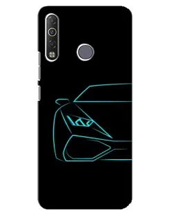 Чохол для TECNO Camon 12 Air CC6 з картинкою «Блакитний силует Lamborghini» Чохол для TECNO Camon 12 Air CC6 з картинкою «Блакитний силует Lamborghini»