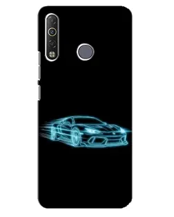 Чохол для TECNO Camon 12 Air CC6 з картинкою «Неоновий контур Lamborghini» Чохол для TECNO Camon 12 Air CC6 з картинкою «Неоновий контур Lamborghini»